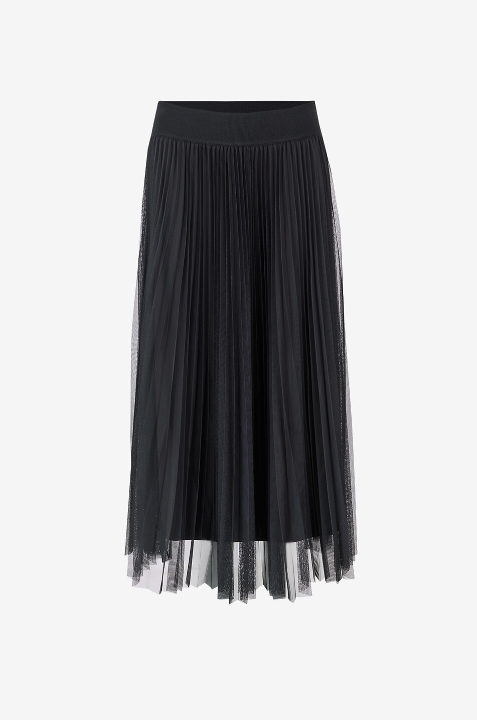 Jupe midi plissée en tulle FABIANA FILIPPI NOIR Bongénie
