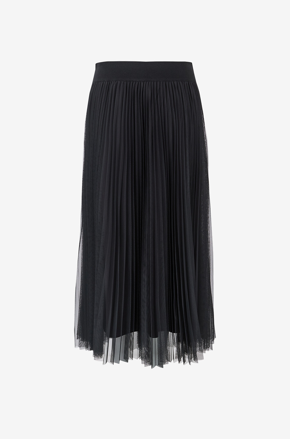 FABIANA FILIPPI Pleated tulle midi skirt Women BLACK 2