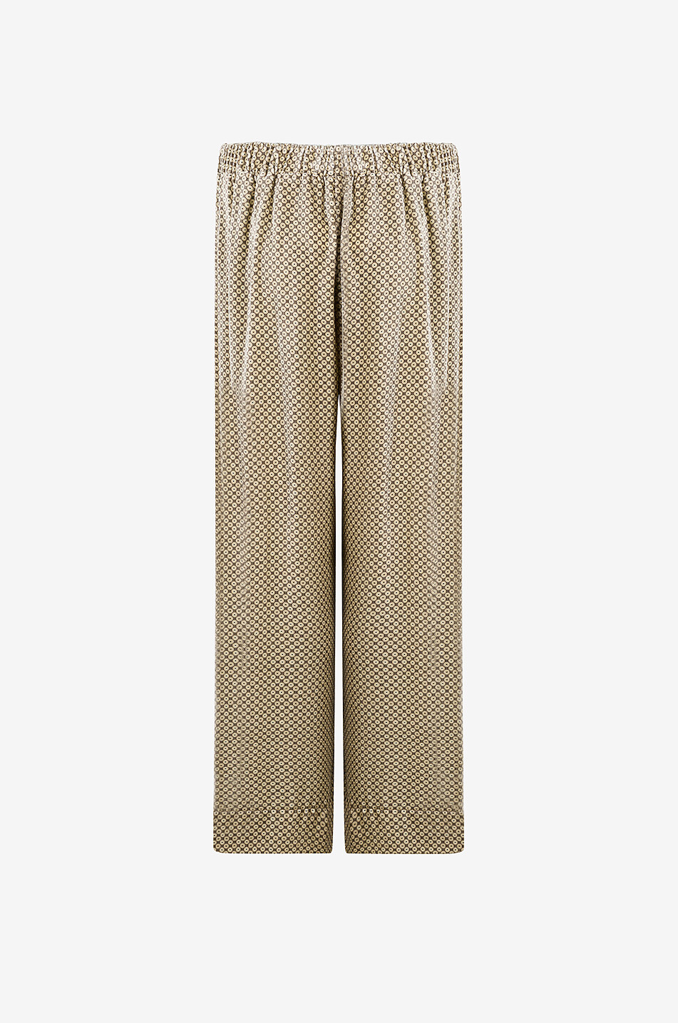 YC MILANO Wide geometric patterned velvet trousers Women MULTI COLOURED 2