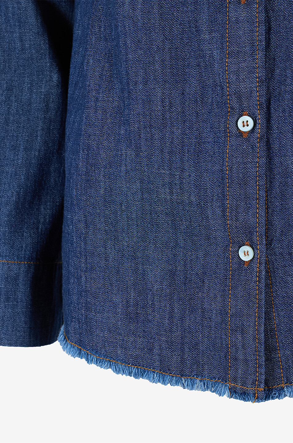 YC MILANO Oversized denim shirt with classic collar Women BLUE 6