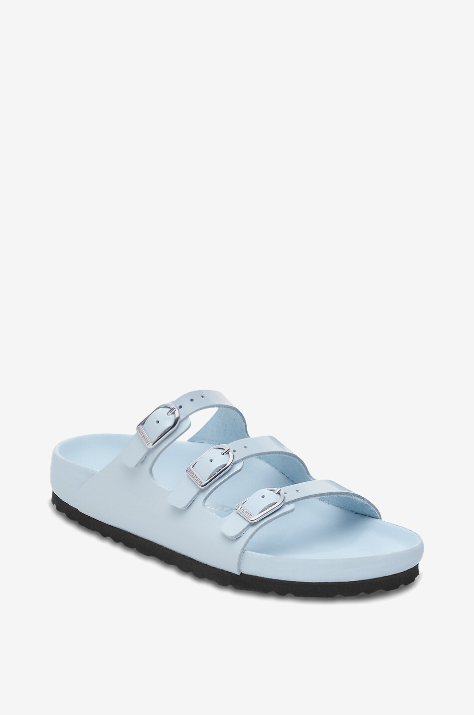 BIRKENSTOCK Flache Lackleder-Sandalen Florida Fresh Damen HELLBLAU 1