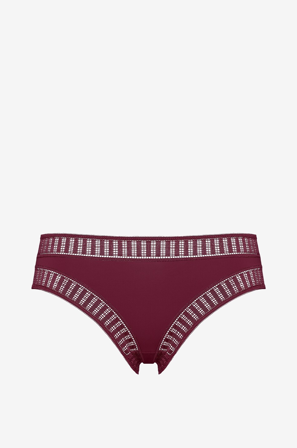 ERES Jacky Graphic jersey and lace panties Women DARK RED 1