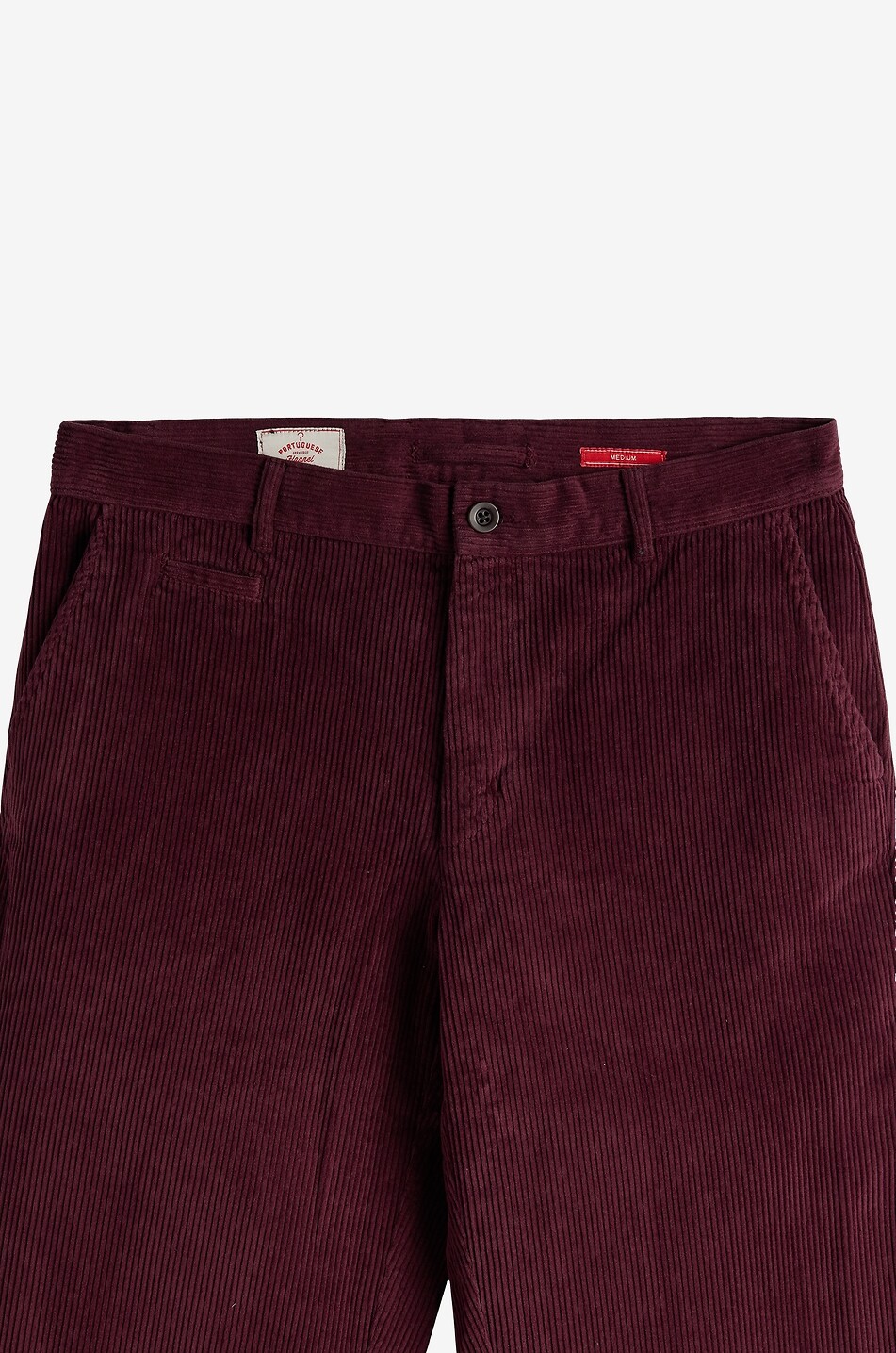 PORTUGUESE FLANNEL Relaxed straight-fit corduroy trousers Men DARK RED 2