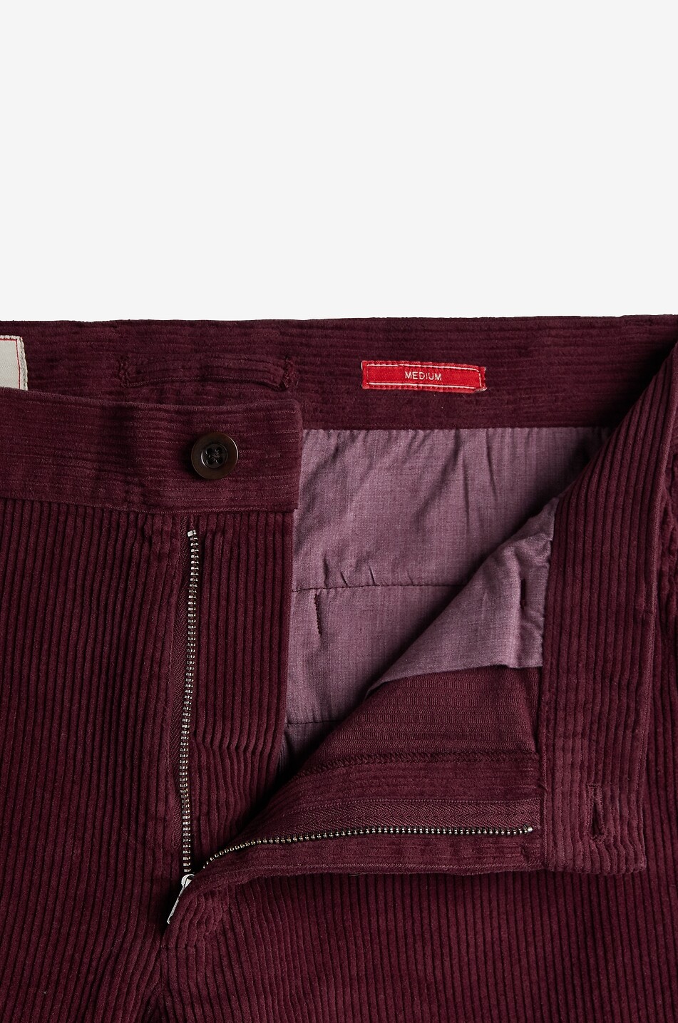 PORTUGUESE FLANNEL Relaxed straight-fit corduroy trousers Men DARK RED 3