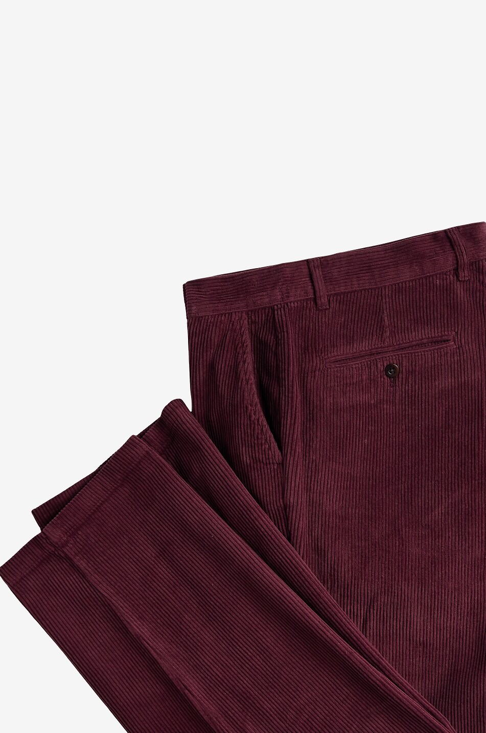 PORTUGUESE FLANNEL Relaxed straight-fit corduroy trousers Men DARK RED 4