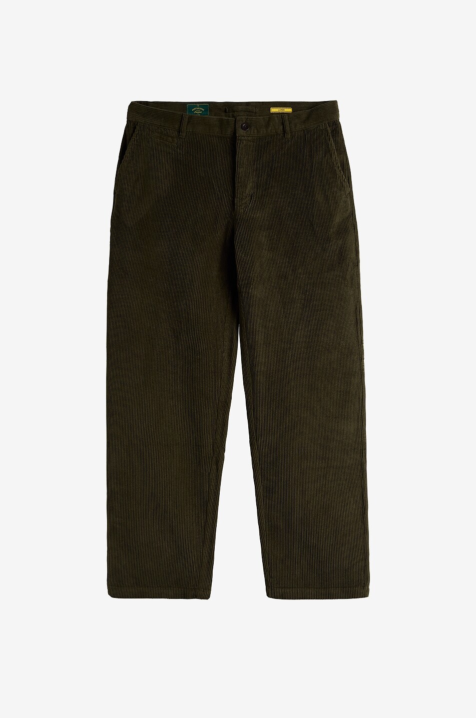 PORTUGUESE FLANNEL Relaxed straight-fit corduroy trousers Men GREEN 1