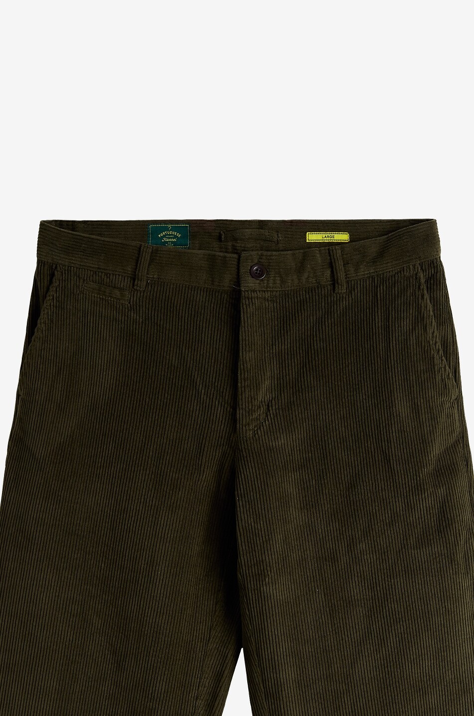 PORTUGUESE FLANNEL Relaxed straight-fit corduroy trousers Men GREEN 2