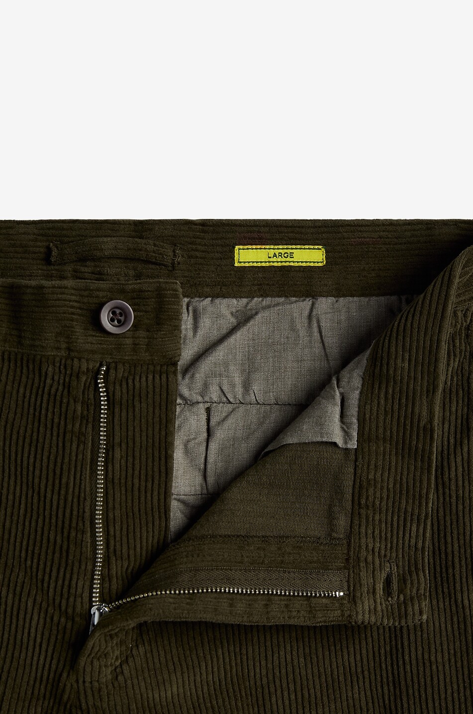 PORTUGUESE FLANNEL Relaxed straight-fit corduroy trousers Men GREEN 4