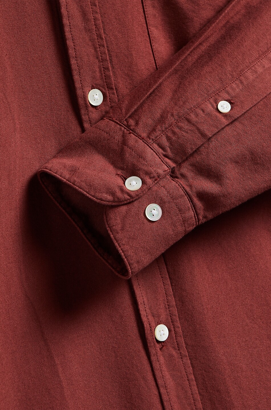 PORTUGUESE FLANNEL Chemise à col américain en toile de coton Belavista Homme ROUGE FONCÉ 4