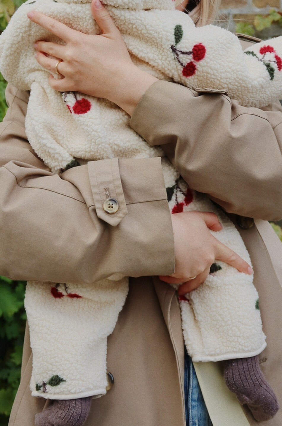 KONGES SLØJD Baby-Pilotenoverall aus bedrucktem Fleece Joddy Baby BEIGE 3