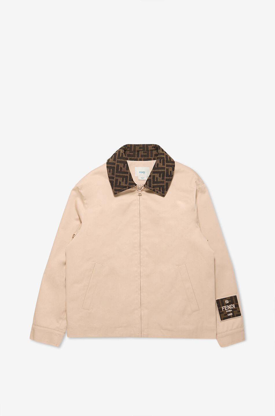 Embroidered canvas boy's short jacket
