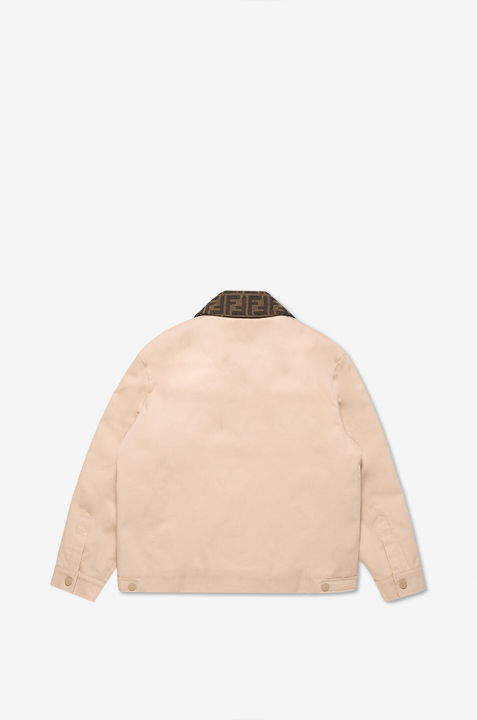FENDI Embroidered canvas boy's short jacket Boy BEIGE 2