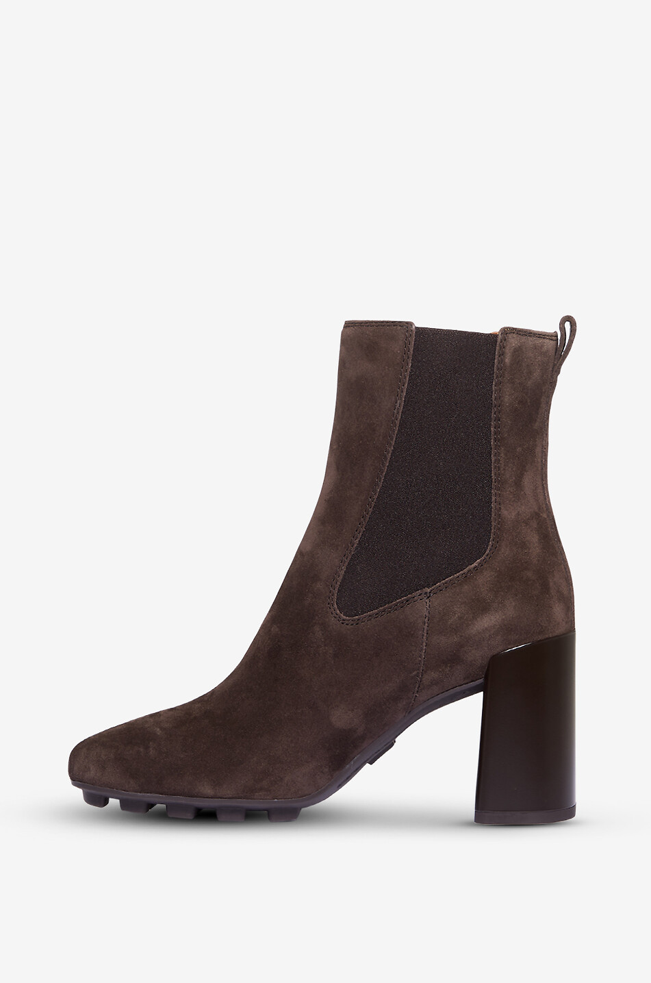 HOGAN Bottines en daim à talon carré Chelsea H695 85 Femme MARRON FONCÉ 3