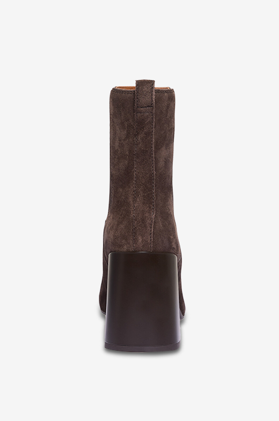 HOGAN Bottines en daim à talon carré Chelsea H695 85 Femme MARRON FONCÉ 4