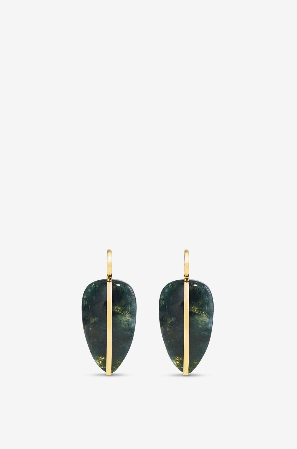 BY PARIAH Pendentif en or et agate mousse Pebble L Femme VERT 1