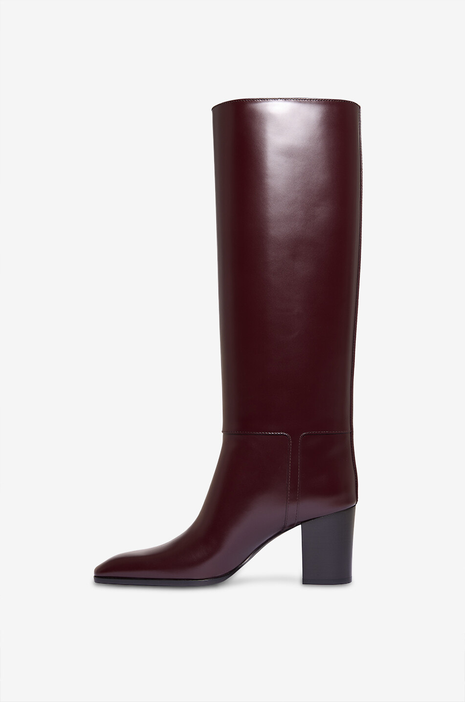 Julia 70 knee-high leather boots - SAINT LAURENT PARIS - DARK RED