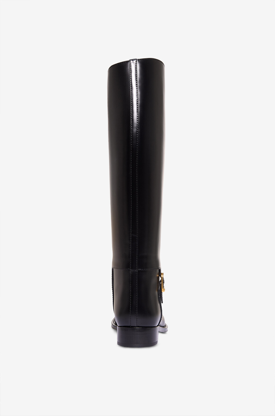 SAINT LAURENT PARIS Flache Stiefel aus glattem glänzendem Leder Julia 25 Damen SCHWARZ 4