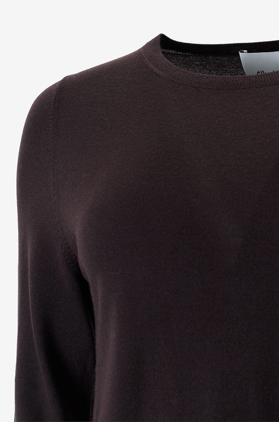 ALLUDE Merino jersey crewneck pullover Women BLACK 3