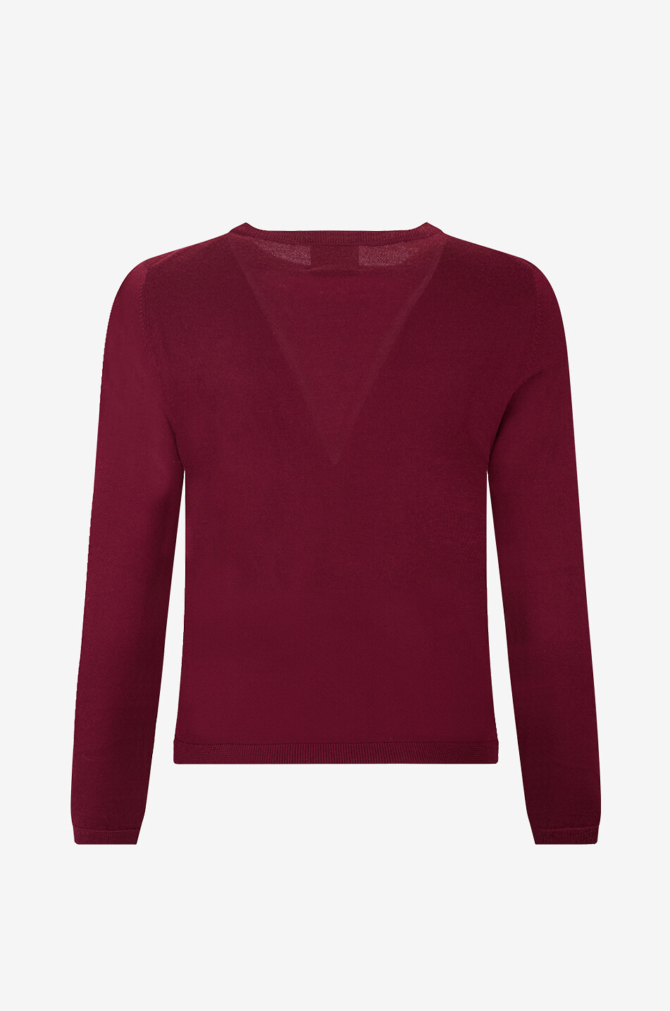 ALLUDE Merino jersey crewneck pullover Women DARK RED 2
