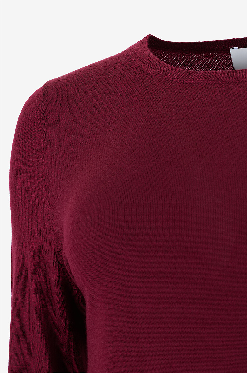 ALLUDE Merino jersey crewneck pullover Women DARK RED 3