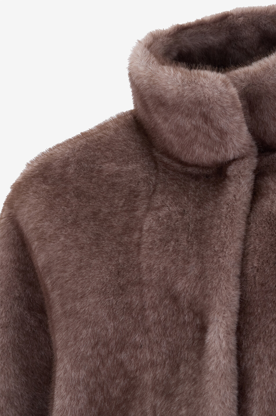 BONGENIE Reversible Stehkragen-Cape aus Kunstfell Damen BRAUN 3