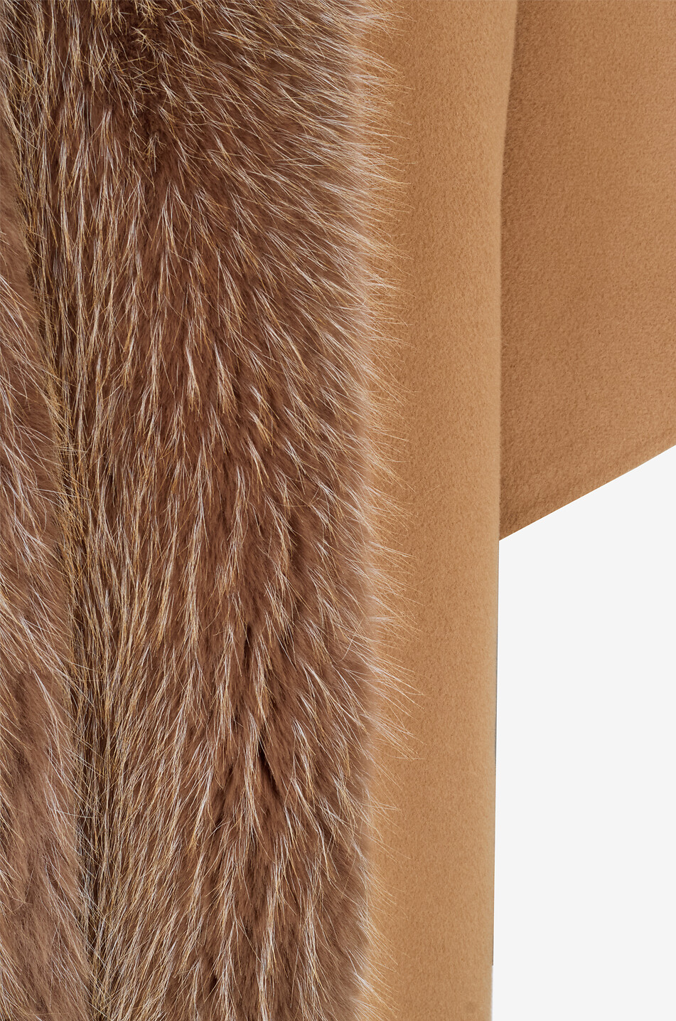 BONGENIE Lapel collar flannel cape Women CAMEL 3