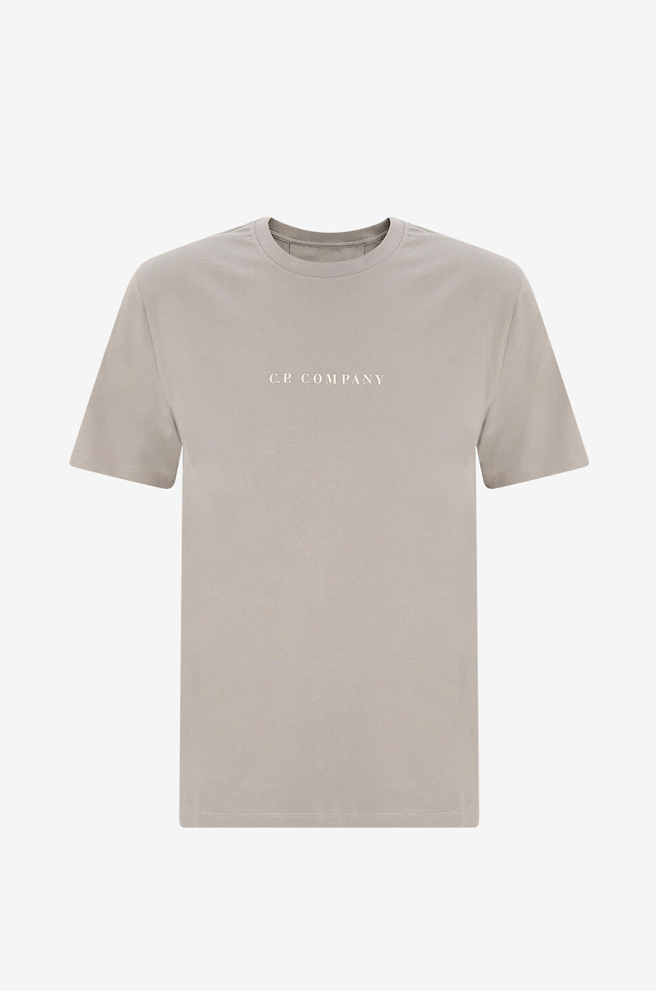 C.P. COMPANY Round-neck cotton jersey T-shirt with logo Men GREY 1
