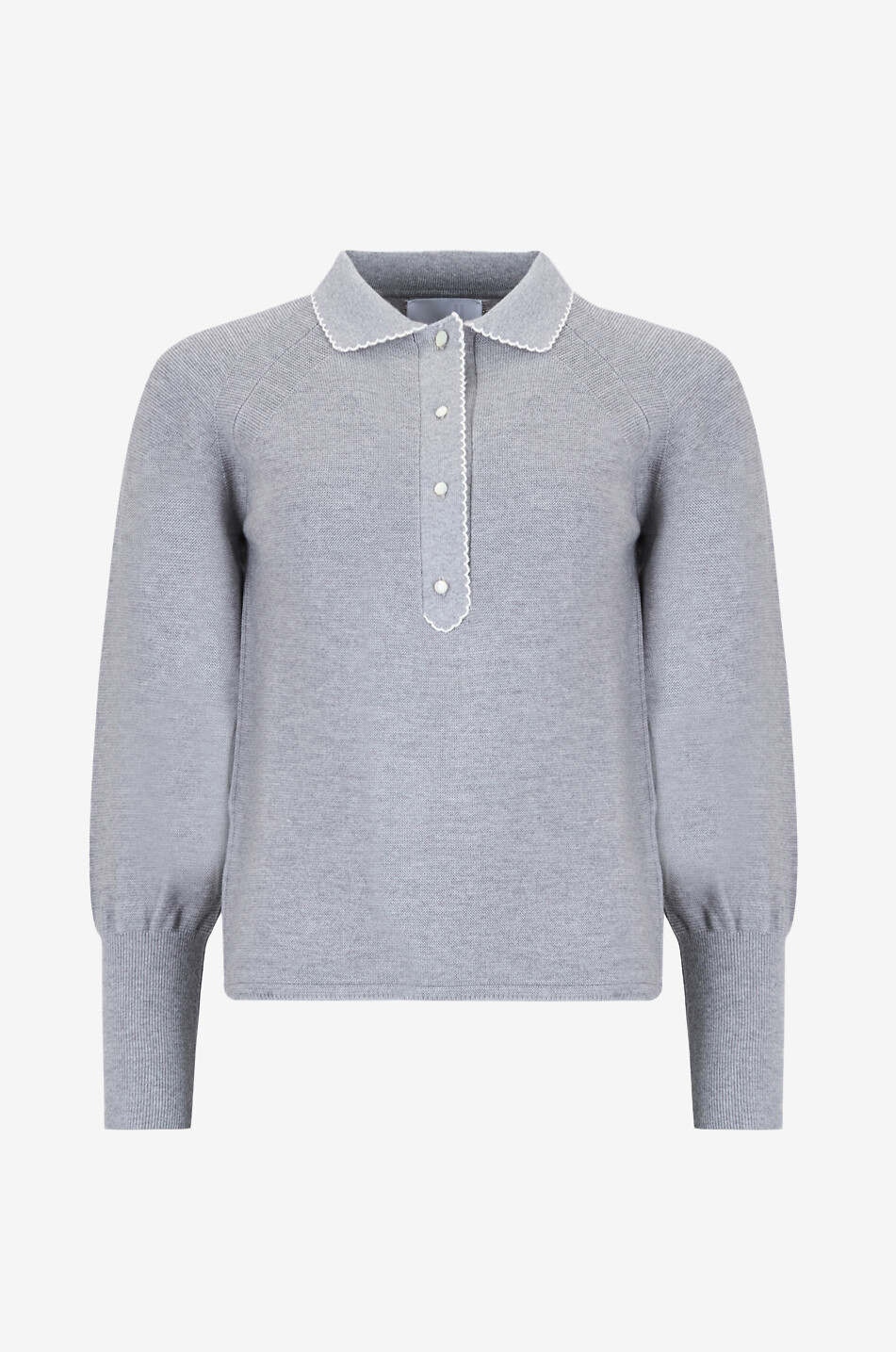 MOLLI Didi knitted polo shirt Women GREY 1