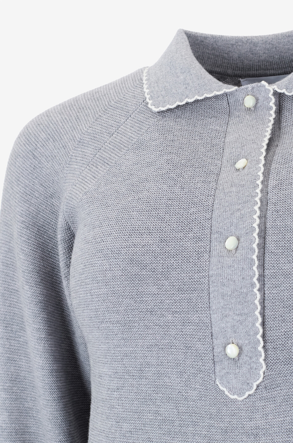 MOLLI Didi knitted polo shirt Women GREY 3