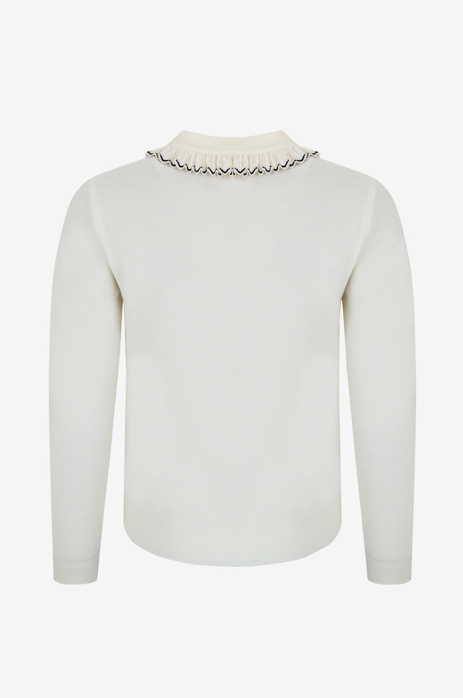 MOLLI Polo à col claudine en maille Faust2 Femme BLANC CASSE 2
