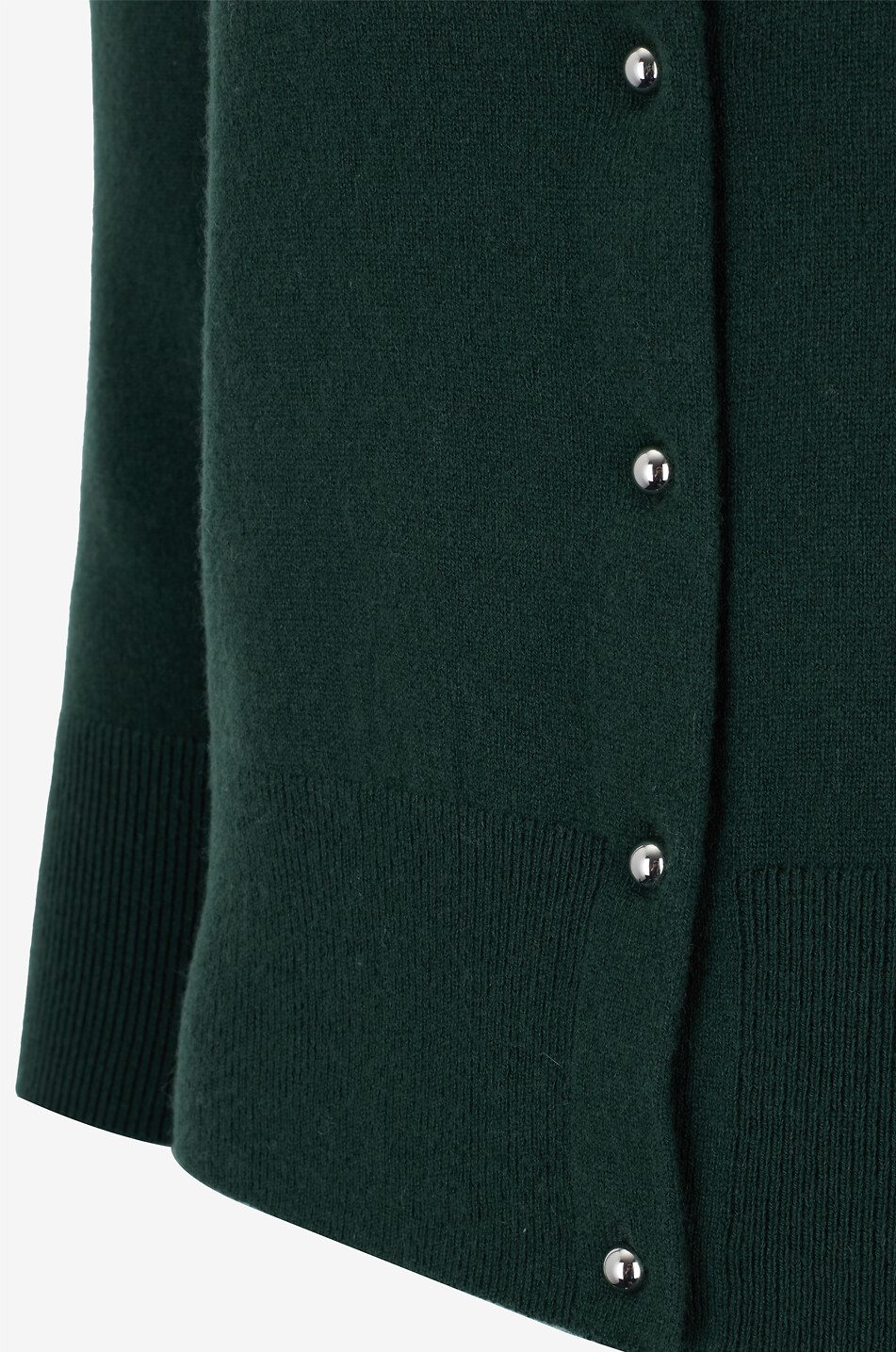 VINCE Cardigan en jersey à col rond Femme VERT FONCÉ 3
