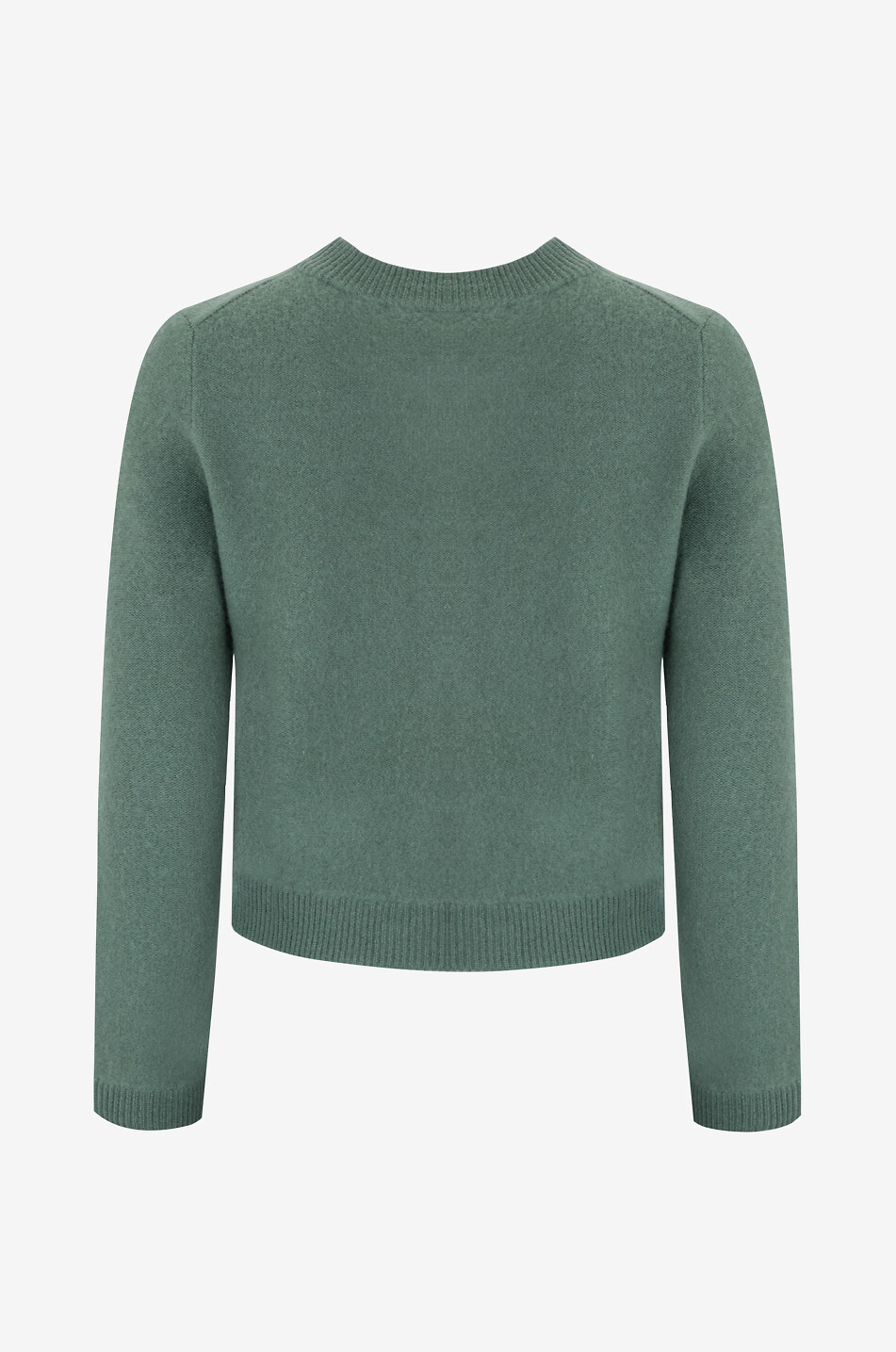 VINCE Cardigan en maille duveteux à col rond Femme VERT 2