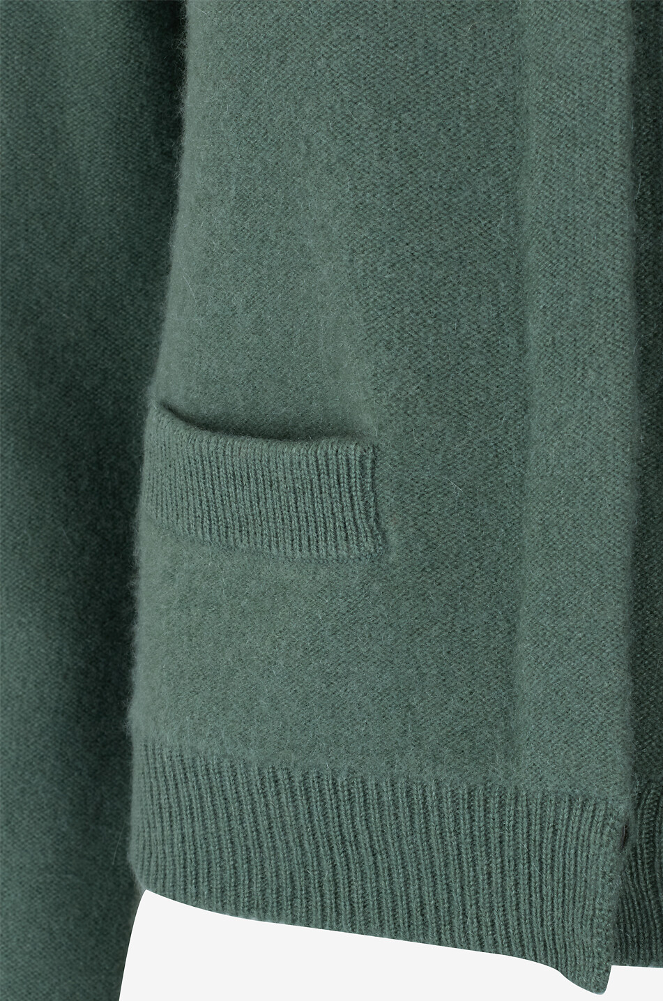 VINCE Cardigan en maille duveteux à col rond Femme VERT 3
