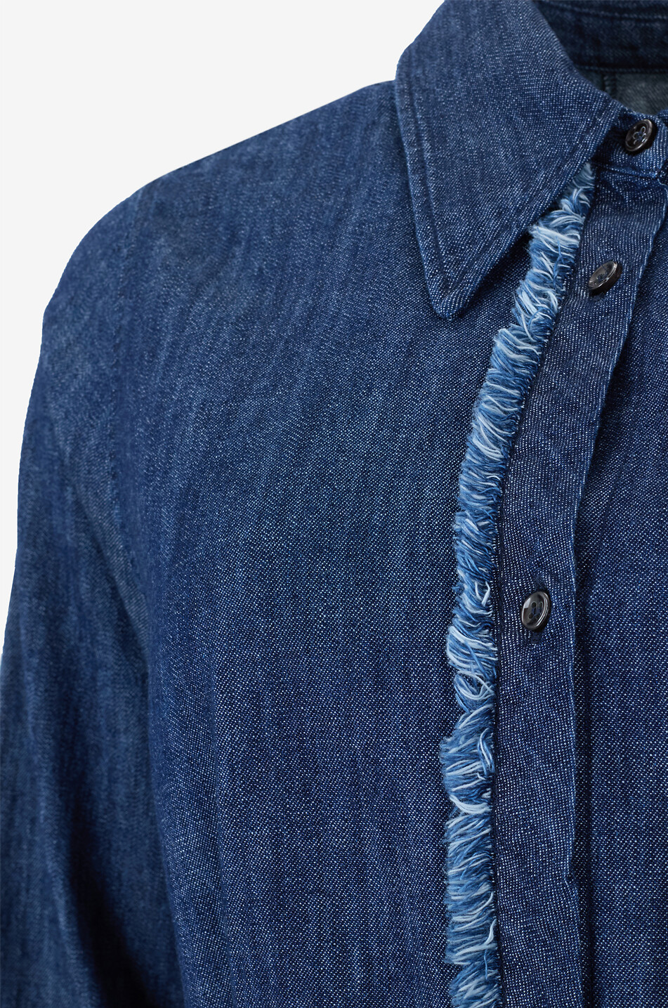 YC MILANO Long denim shirt collar dress Women BLUE 8