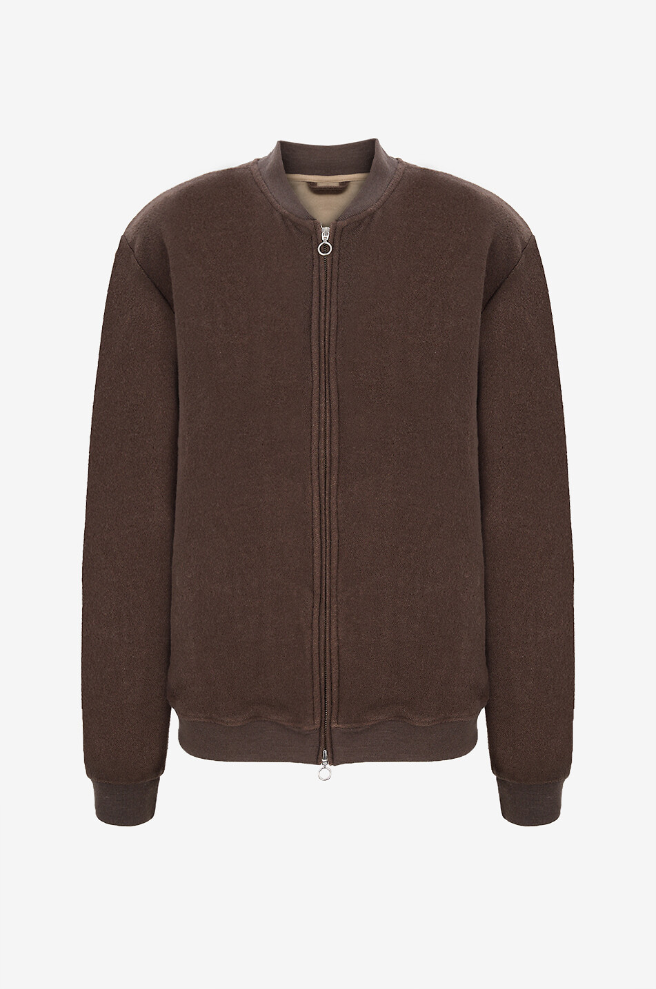 Cotton and wool slim fit jacket 04651/ DARK BROWN Bongénie