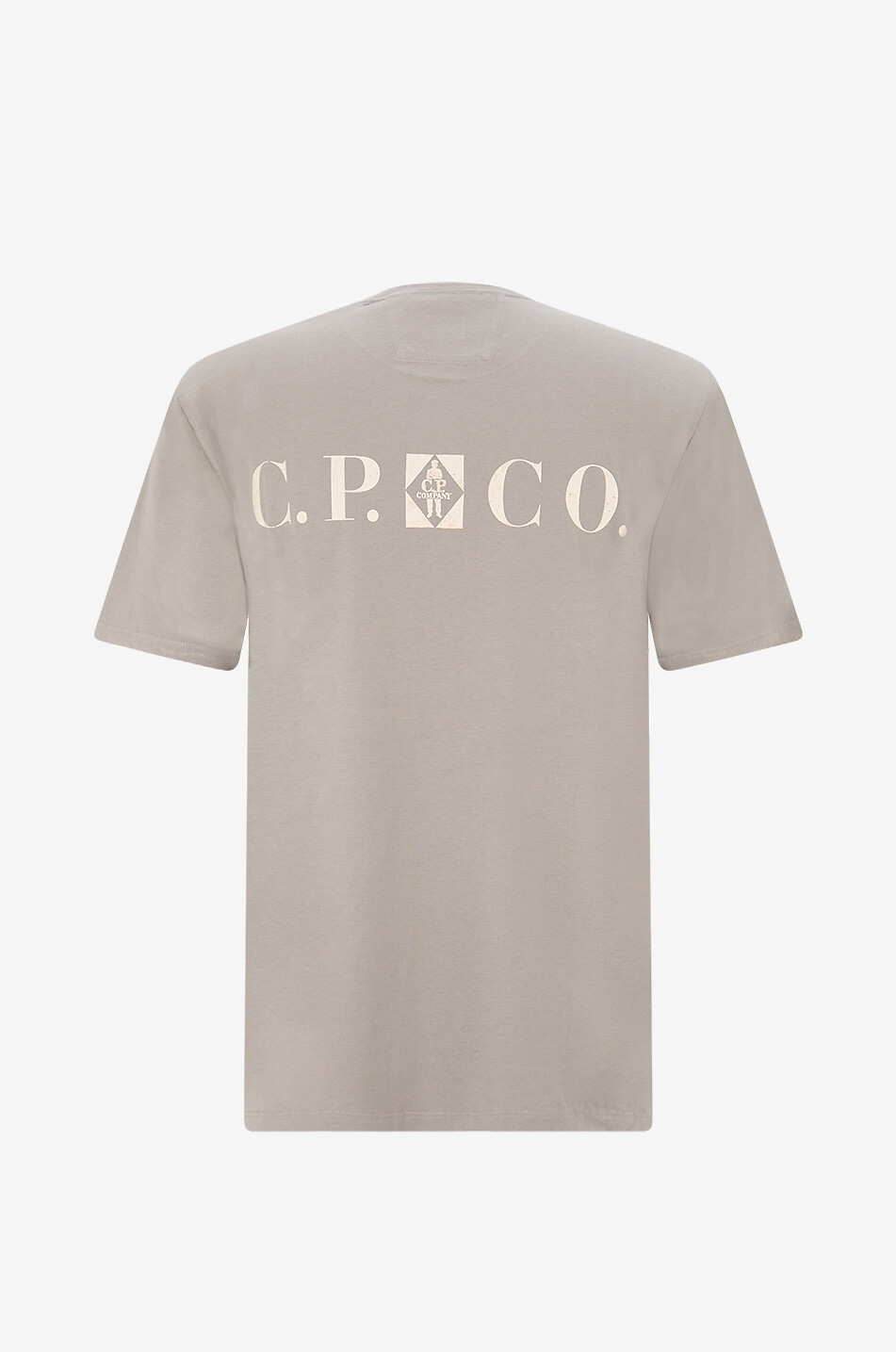 C.P. COMPANY Round-neck cotton jersey T-shirt with logo Men GREY 2