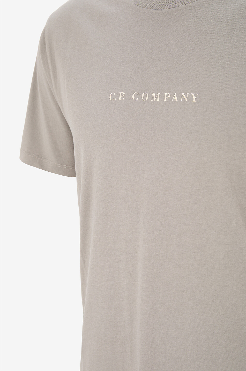 C.P. COMPANY Round-neck cotton jersey T-shirt with logo Men GREY 3
