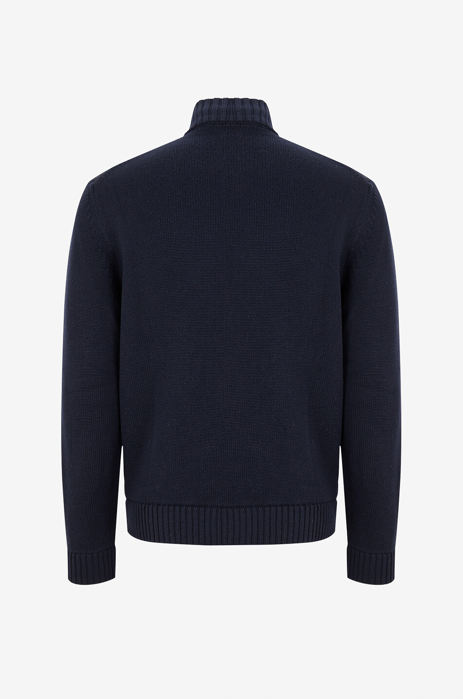 INCOTEX Suede bomber jacket with wool sleeves Men DARK BLUE 2