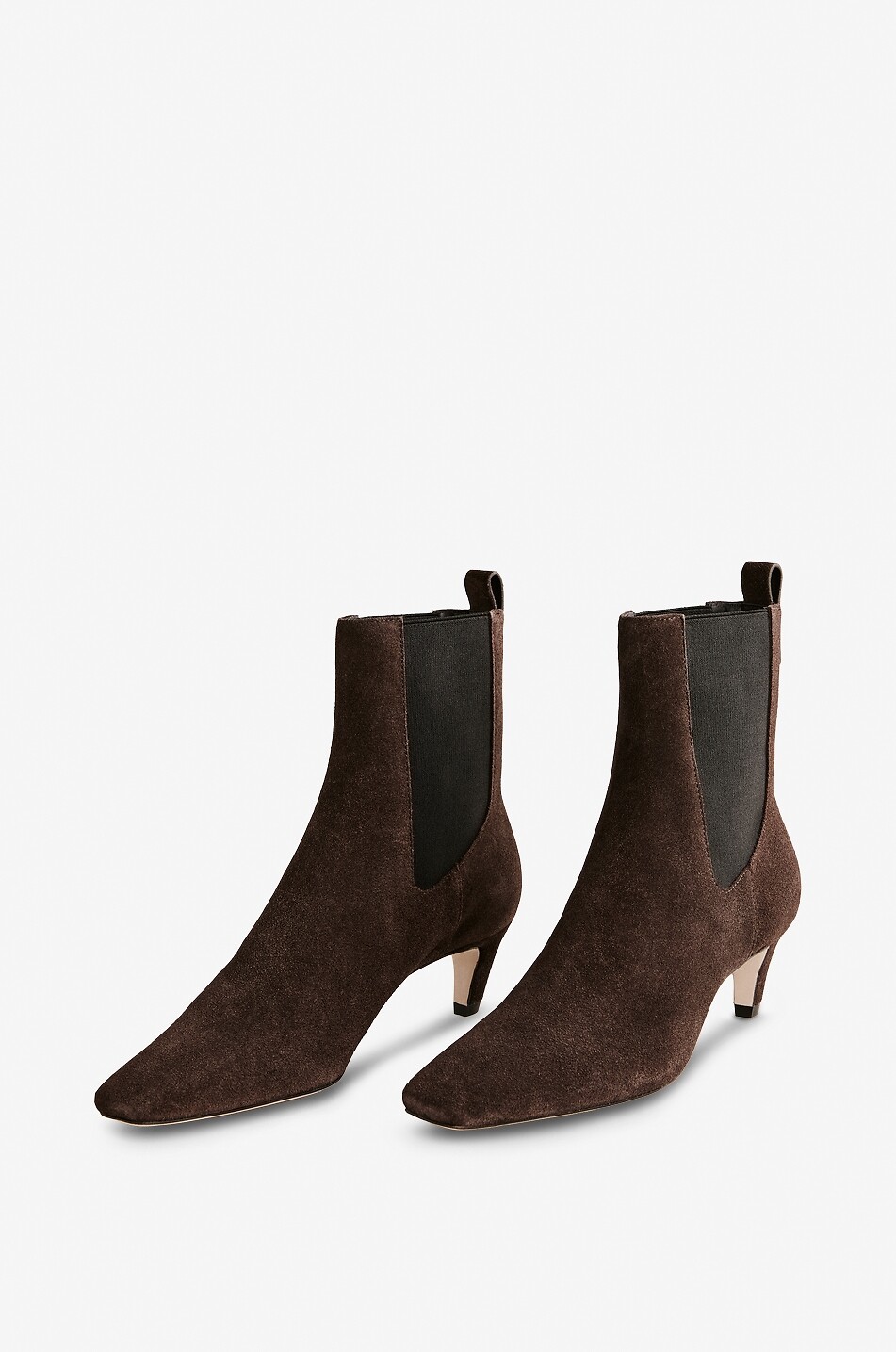 REFORMATION Roberta 50 suede heeled ankle boots Women BROWN 2