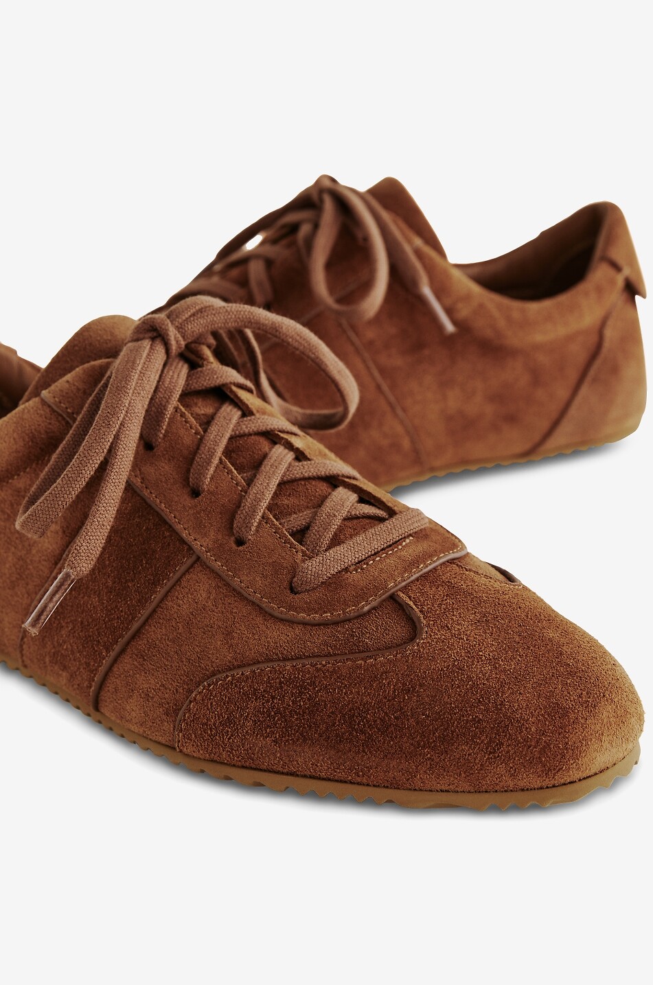 REFORMATION Niedrige Wildleder-Schnürsneakers Terra Damen BRAUN 5