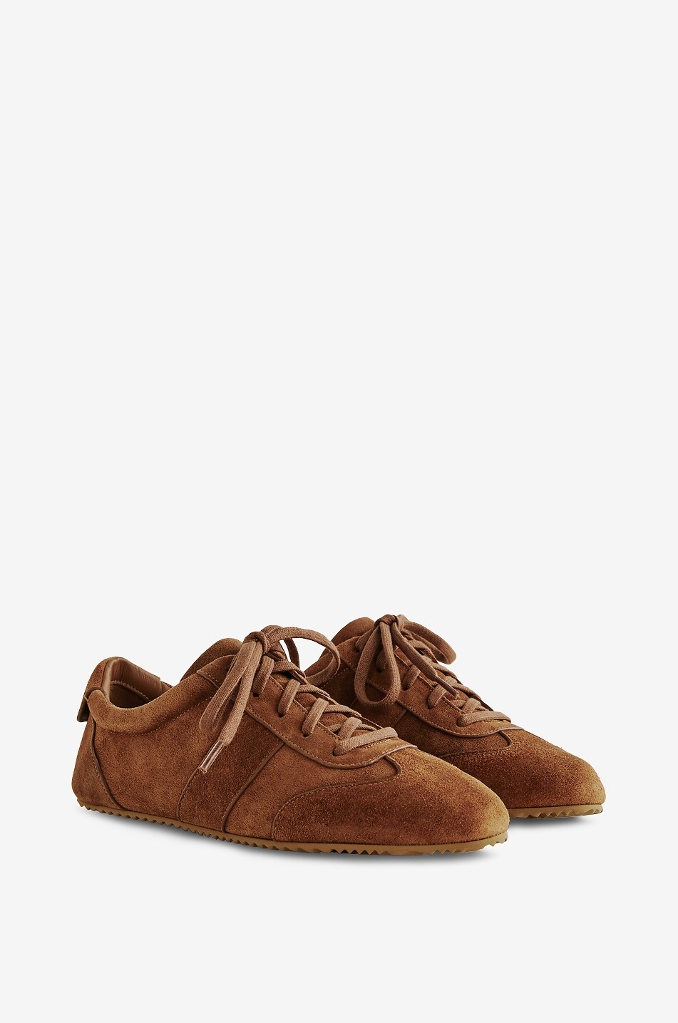 Terra suede lace-up low-top sneakers REFORMATION BROWN Bongénie
