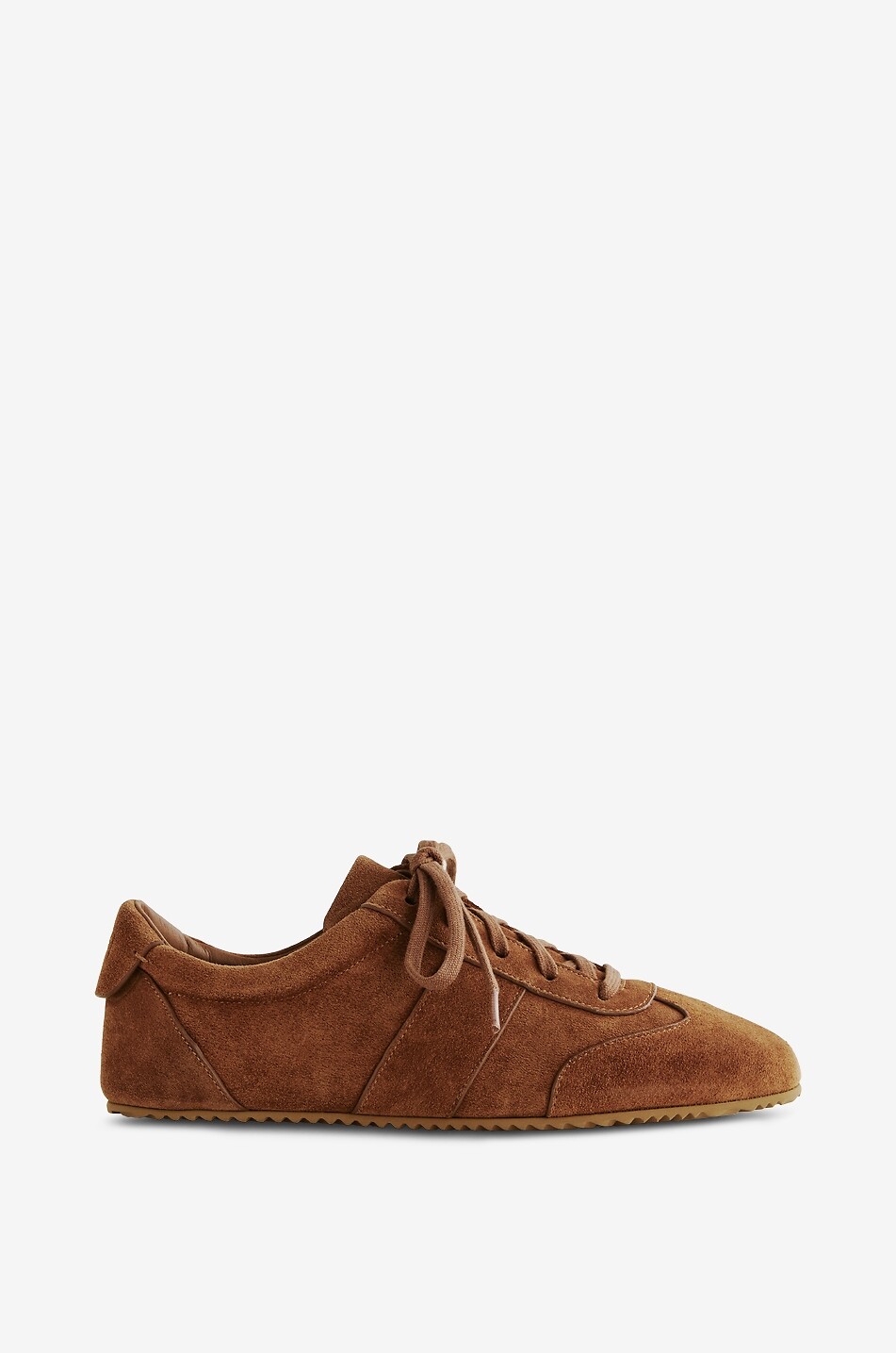 REFORMATION Niedrige Wildleder-Schnürsneakers Terra Damen BRAUN 1
