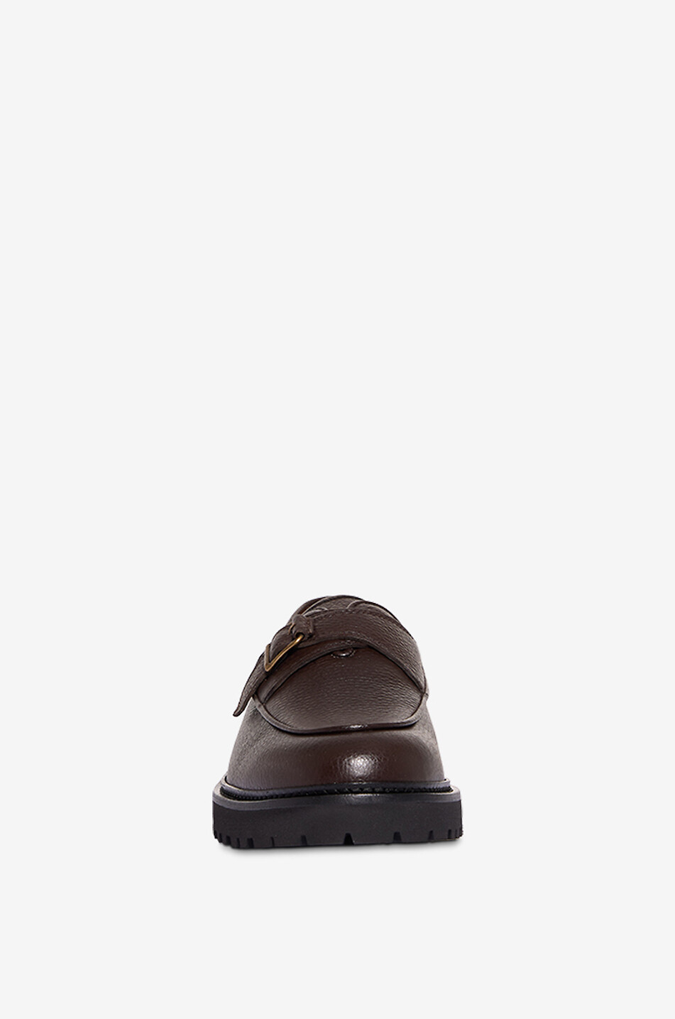 JACQUES SOLOVIERE Mocassins à boucle en cuir grainéTommy Lug Homme MARRON FONCÉ 2