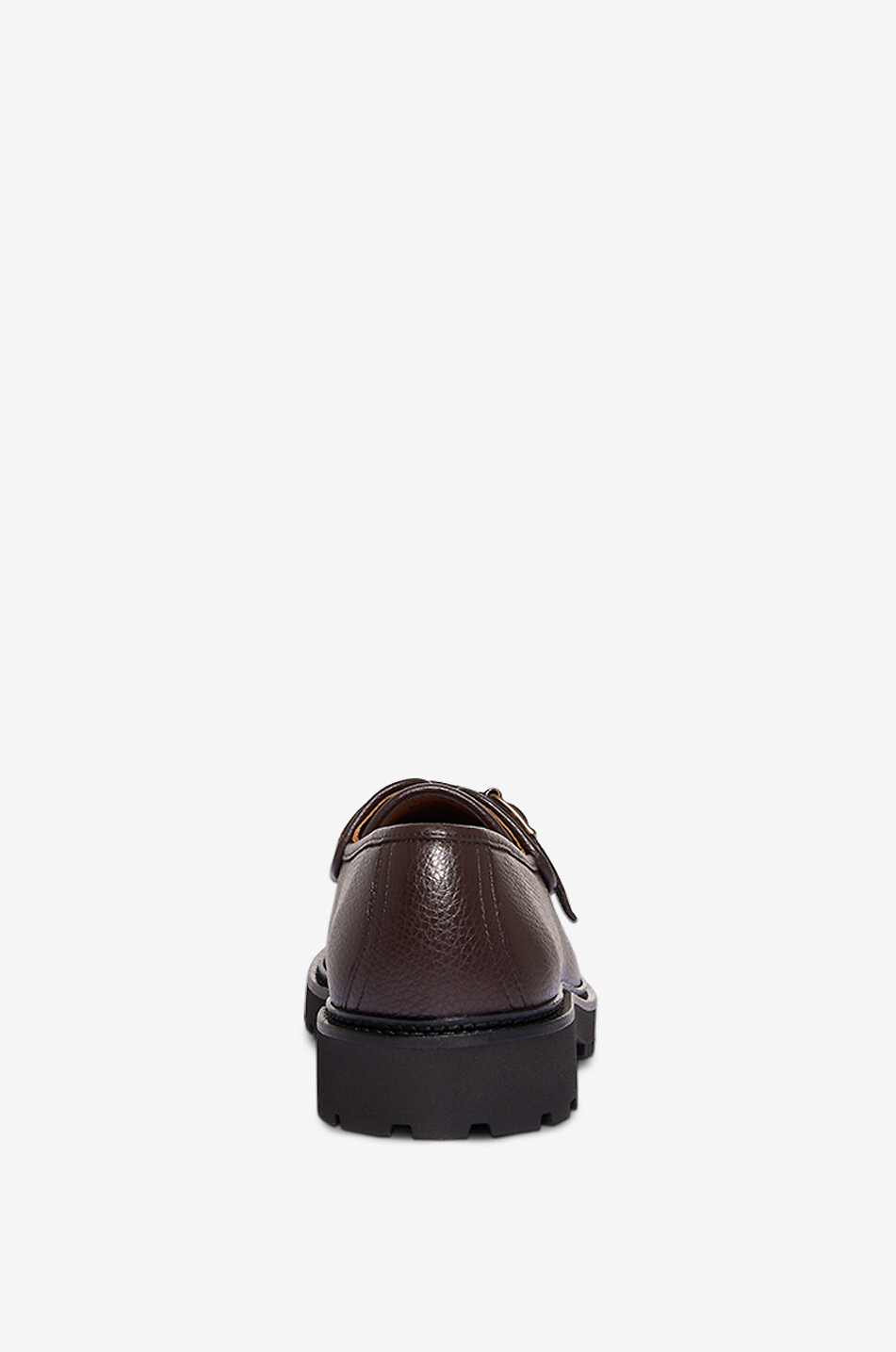 JACQUES SOLOVIERE Mocassins à boucle en cuir grainéTommy Lug Homme MARRON FONCÉ 6
