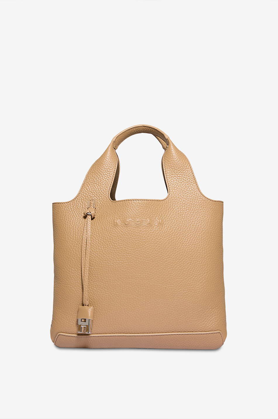 Shopping H-Fob Small grained leather tote bag