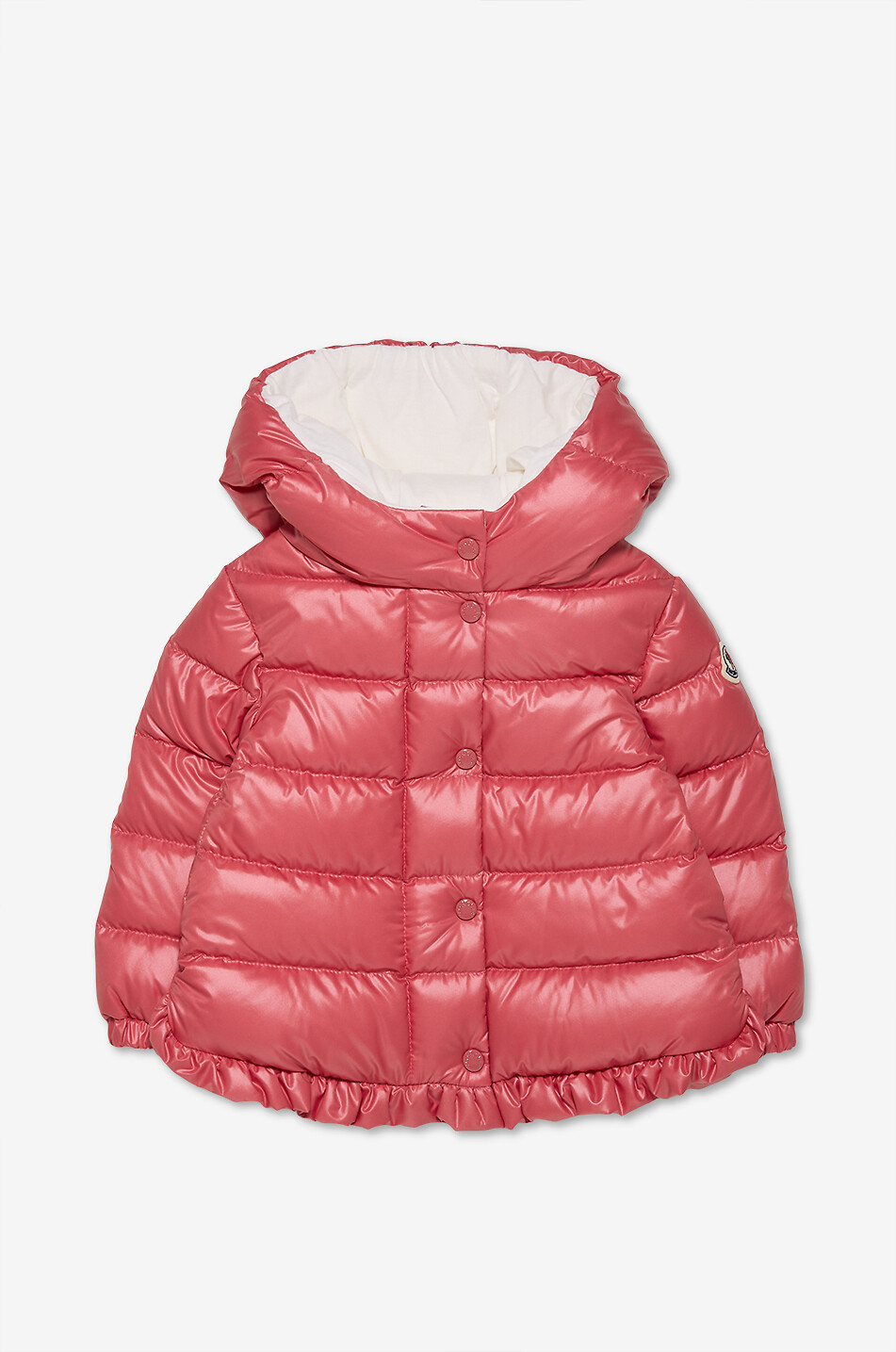 MONCLER Kurze Baby-Steppjacke aus technischem Gewebe Tazui Baby DUNKELROSA 1