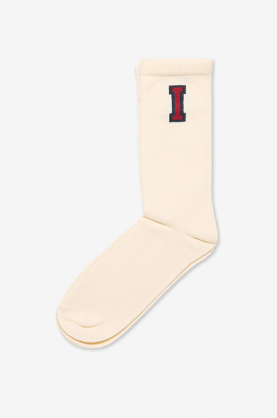 ROYALTIES Baumwollsocken mit Buchtabe I Jake Herren CREMEFARBEN 1