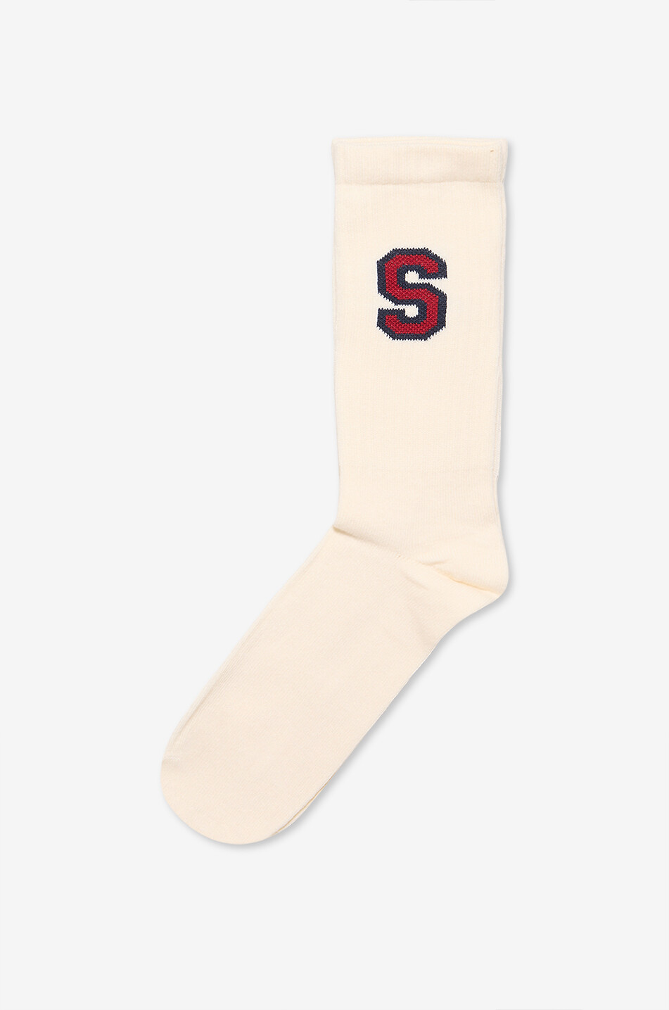 ROYALTIES Baumwollsocken mit Buchtabe S Jake Herren CREMEFARBEN 1
