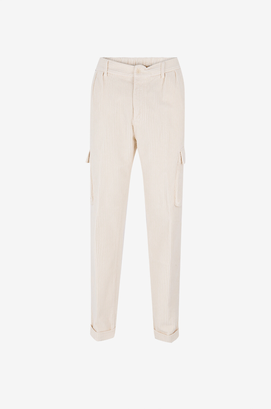 Cotton stretch corduroy cargo trousers