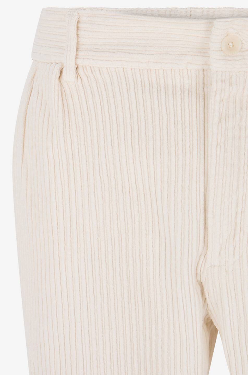 04651/ Cotton stretch corduroy cargo trousers Men EGGSHELL 3